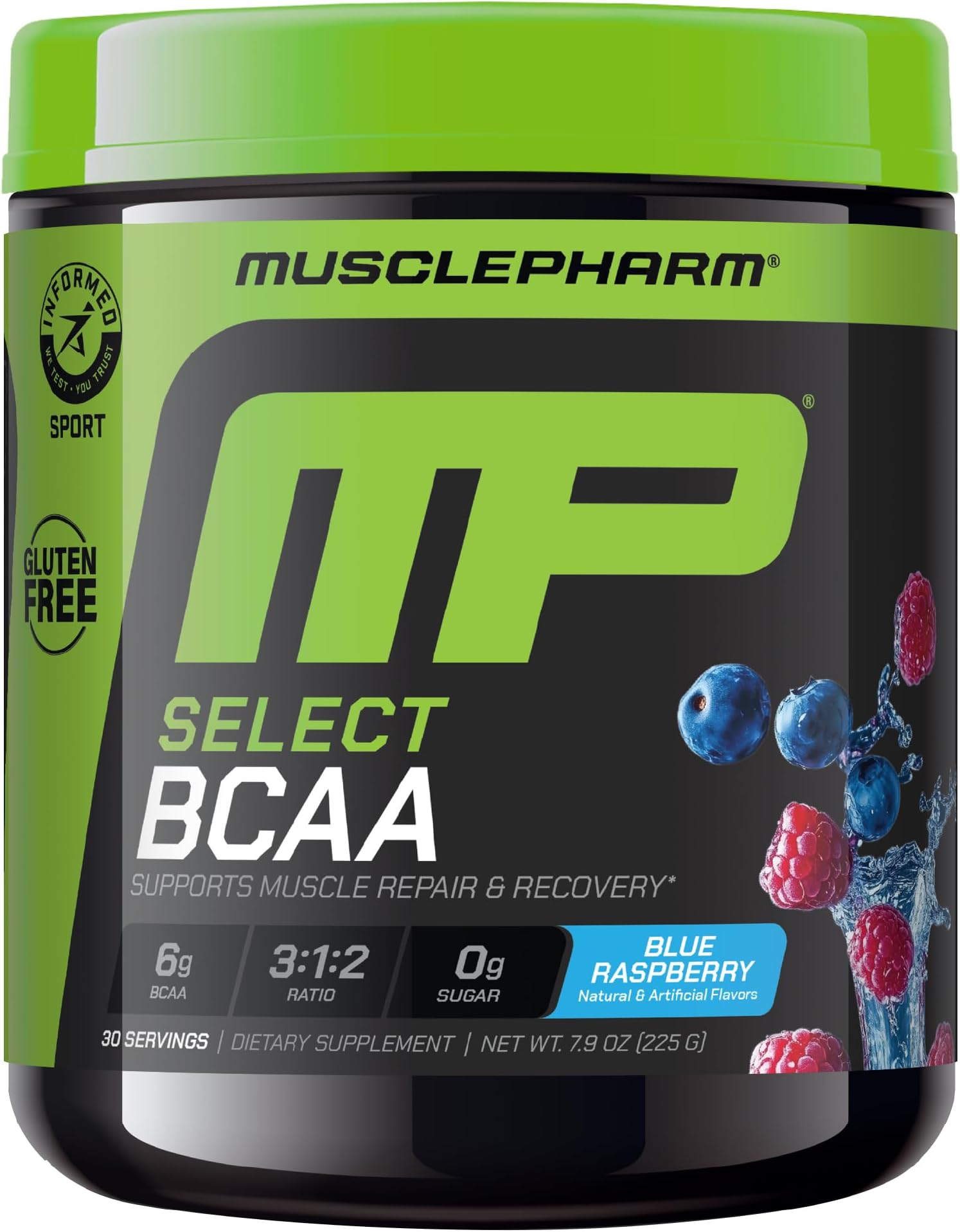 Musclepharm BCAA Powder Blue Raspberry Flavor 30 Servings
