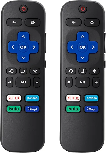 (Pack of 2) Replacement Remote Control Compatible for Roku TV,for TCL Roku/for Hisense Roku/for Onn Roku(Not for Roku Stick,Box and Players)