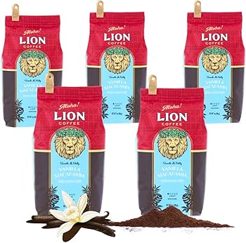 Amazon.co.jp: ライオンコーヒーバニラマカダミア7oz(198g)×5個