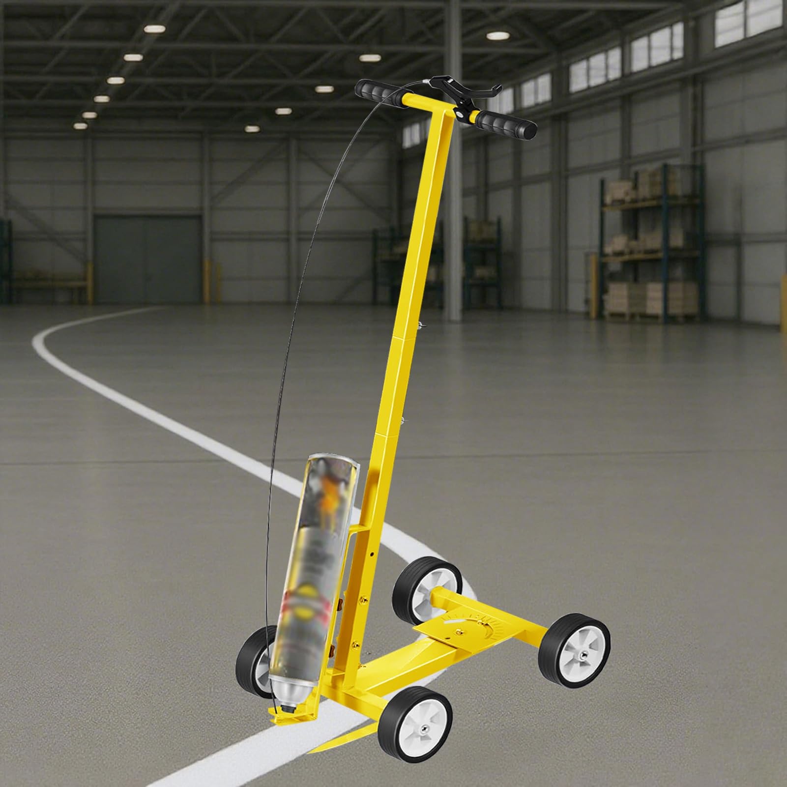 Máquina de Pintar Rayas de Línea Máquina de Marcado de Ruedas Industrial Giratoria, Carro de Pintura en Aerosol de Marcado Invertido Profesional, Aplicador de Marcado de Empuje para Campos de Juego