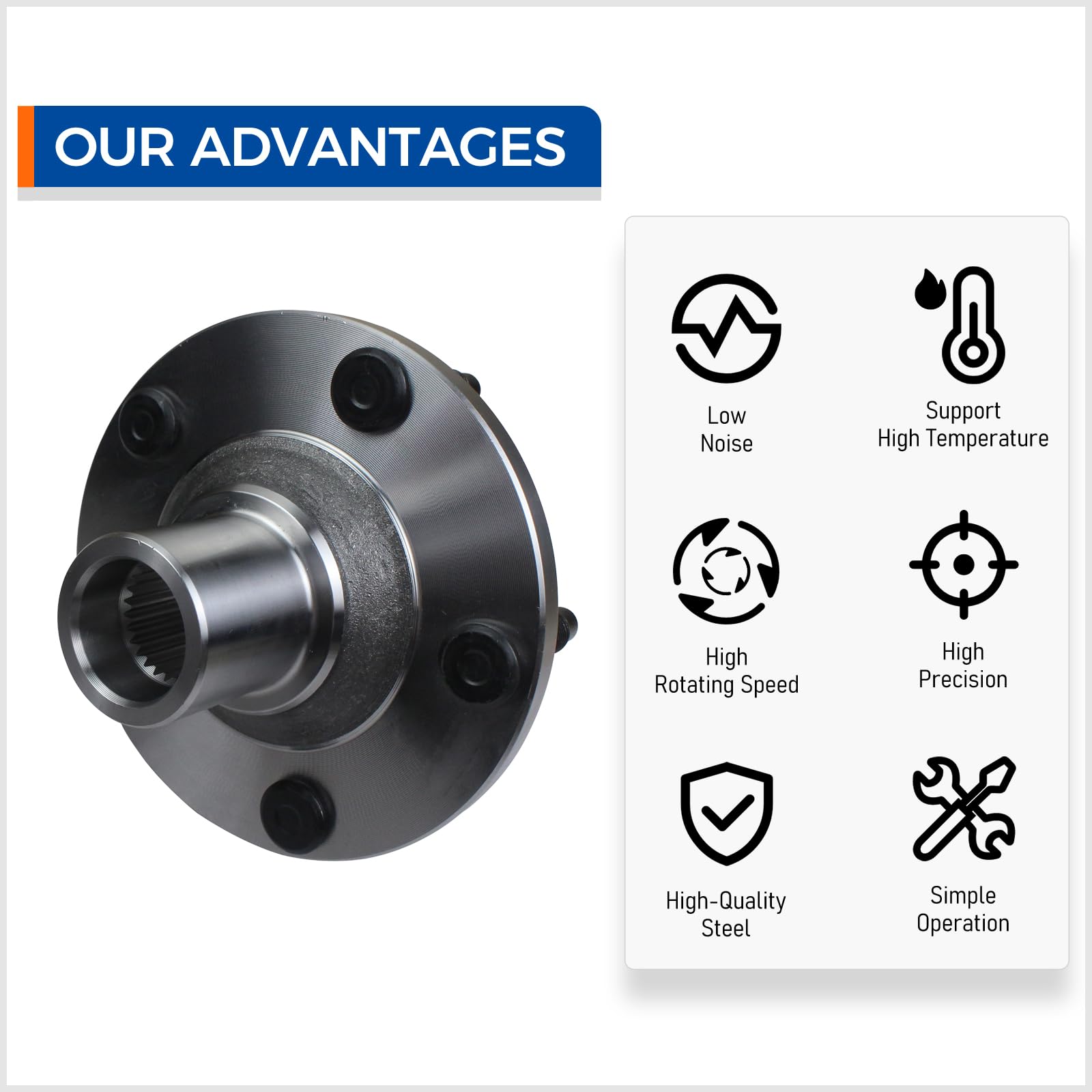 Amazon.com: MACEL 518515 Front Wheel Bearing Hub Assembly