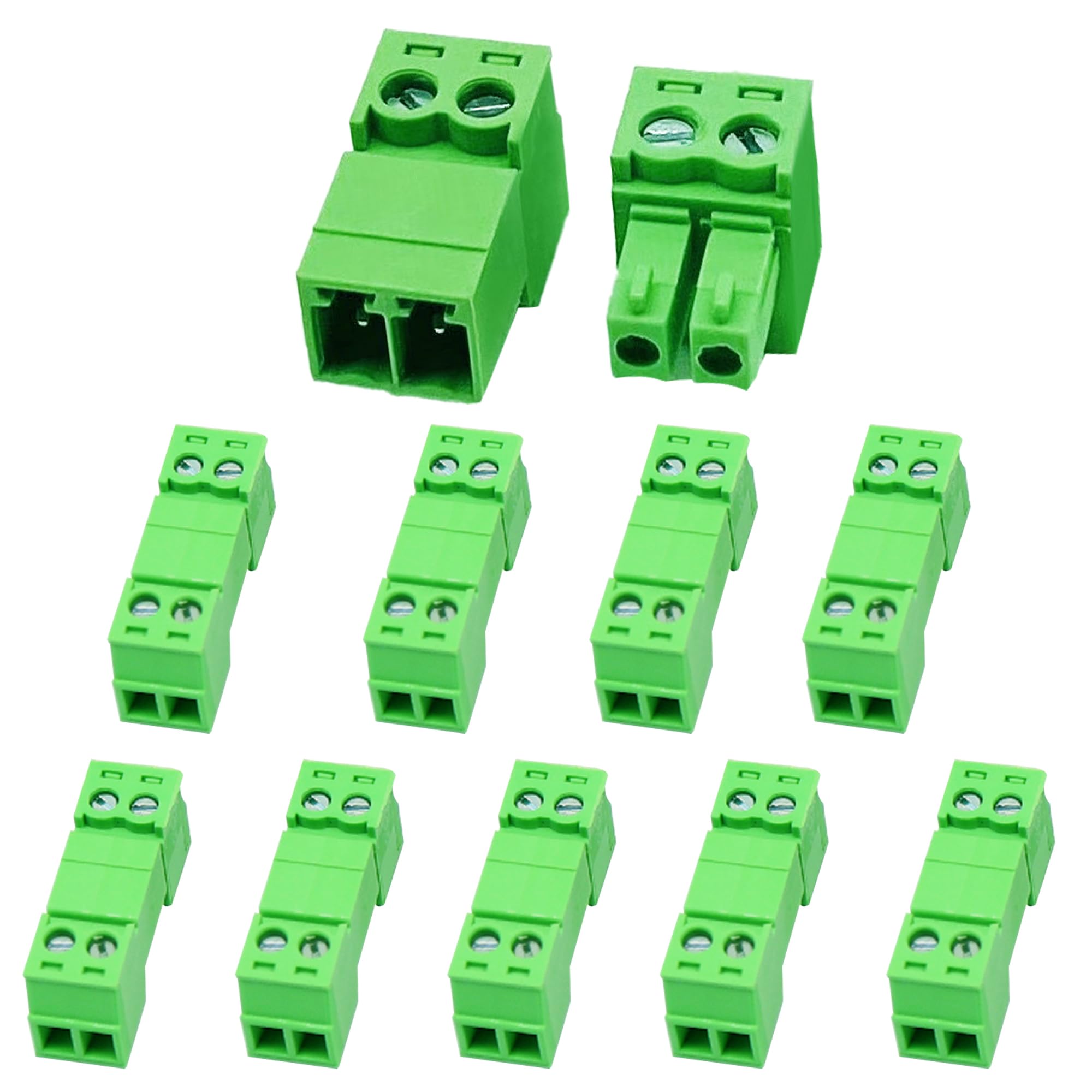 Lot De 5 Connecteurs à Vis 6 Broches 3.81 Mm Type Phoenix - Mâle + Femelle 16-28 AWG 8A 300V
