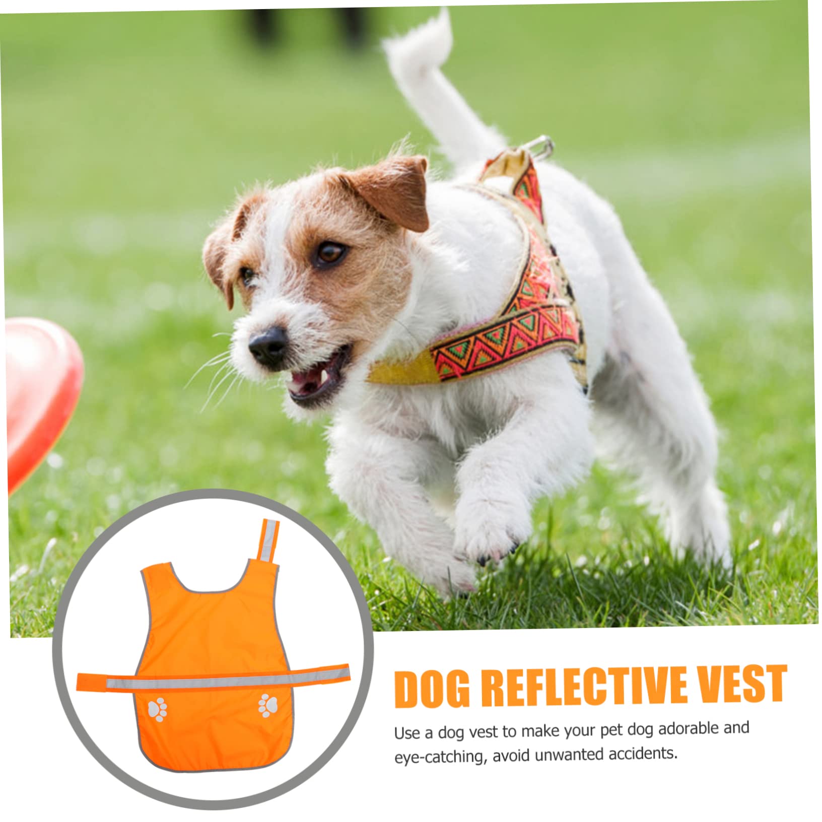 BESPORTBLE 5piezas Chaleco Reflectante para Perro Ropa De Oxford para Paseos y Senderismo Al Aire Visibilidad Fluorescente para Mascotas