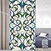Church Style Mongolian Orchid Flower Decorative Window Film Privacy Stained Glass Siding Glass Door Shade Film Stickers Window Treatments Window Coverings Glass Sticker 17.7