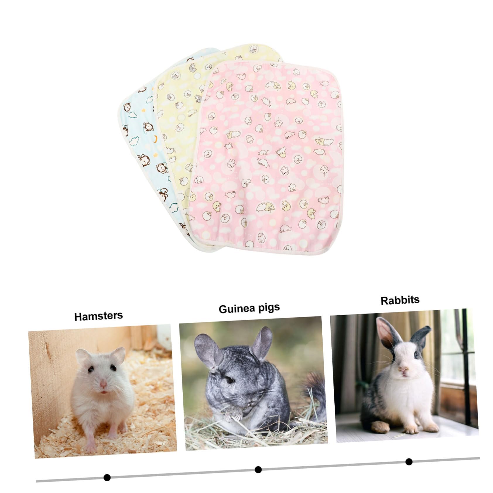 SUPVOX 9piezas De Cama para Hámster Alfombrilla Reutilizable para Pequeños Roedores para Jaulas De Cobayas y Conejos