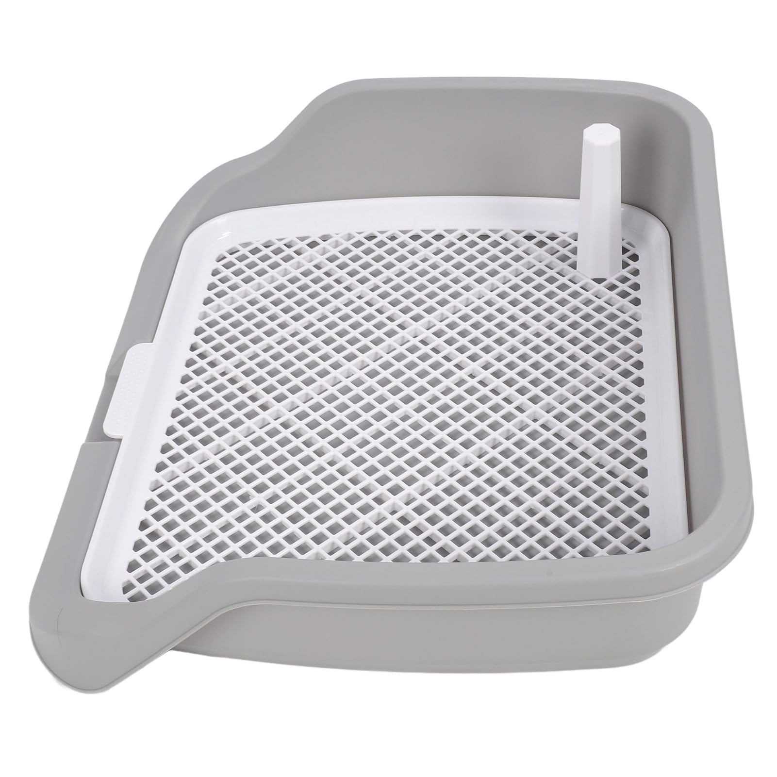 Bandeja Orinal para Perros, 21.26x17.72x5.12in Soporte De Malla para El Orinal De Adiestramiento De Perros con Rejilla Extraíble Bandeja Higiénica para Perros De Interior (Gray)