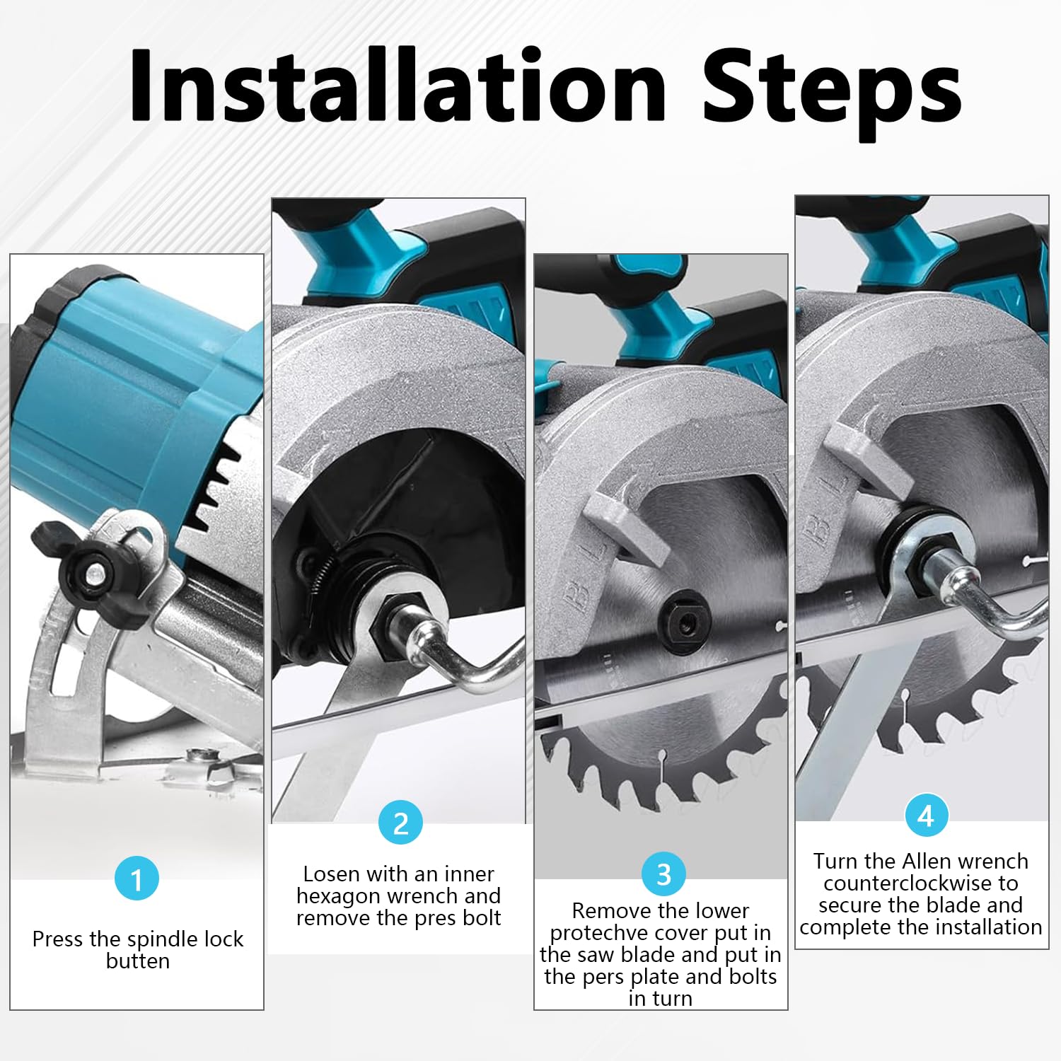 Mini Sierra Circular para Makita de 18V, Sierra Circular de Mano Sin Escobillas con 3 Hojas de Sierra,Gafas,Guantes y 2 llaves,Corte de Inglete de 0 a 45° para Azulejos,Madera,Plástico (Sin Batería)