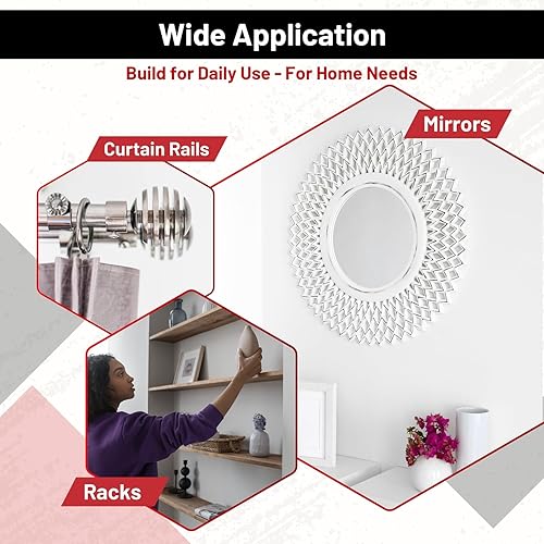 Vista 29 de Juego de 20 anclajes y tornillos autoperforantes para paneles de yeso #8 x 1-1/4 pulgadas, magníficos anclajes de pared para paneles de yeso