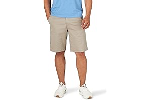 Men's Extreme Motion Flat Front Knee Length Short