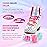 LIKU Quad Roller Skates for Girl and Women with All Wheel Light Up,Indoor/Outdoor Lace-Up Fun Illuminating Roller Skate for Kid (Shiny, 1-2)