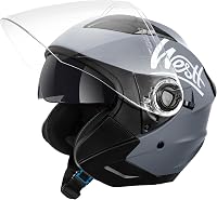 Westt Jet Bukósisak Dupla Napellenzővel - M méret Motorkerékpár, Robogó, Chopper Félnyitott Sisak ECE DOT Tanúsítvánnyal 1