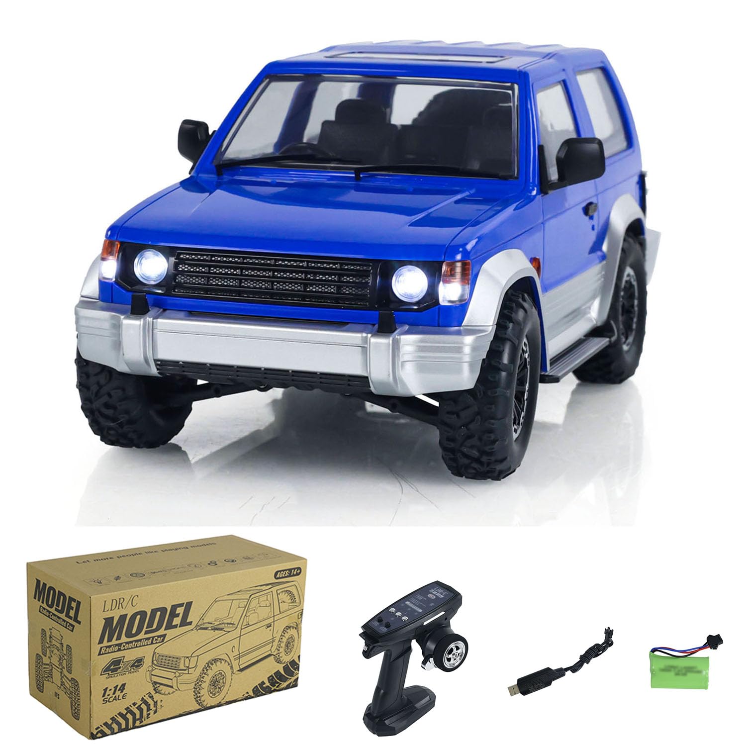 TOUCAN RC HOBBY Vehículos todoterreno de control inalámbrico 4WD 1/14 4x4 RC Crawler modelo LDRC LD1297