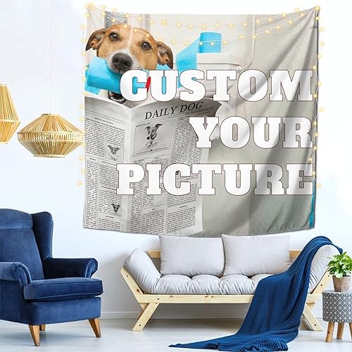 Miniatura 5 de AIUSAAMZ Tapiz personalizado para cargar imágenes personalizables, telón de fondo personalizado, crea tu propio tapiz para colgar en la pared para