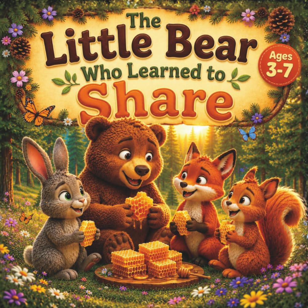 The Little Bear Who Learned to Share: A Heartwarming Story About Friendship, Kindness, and Caring for Others