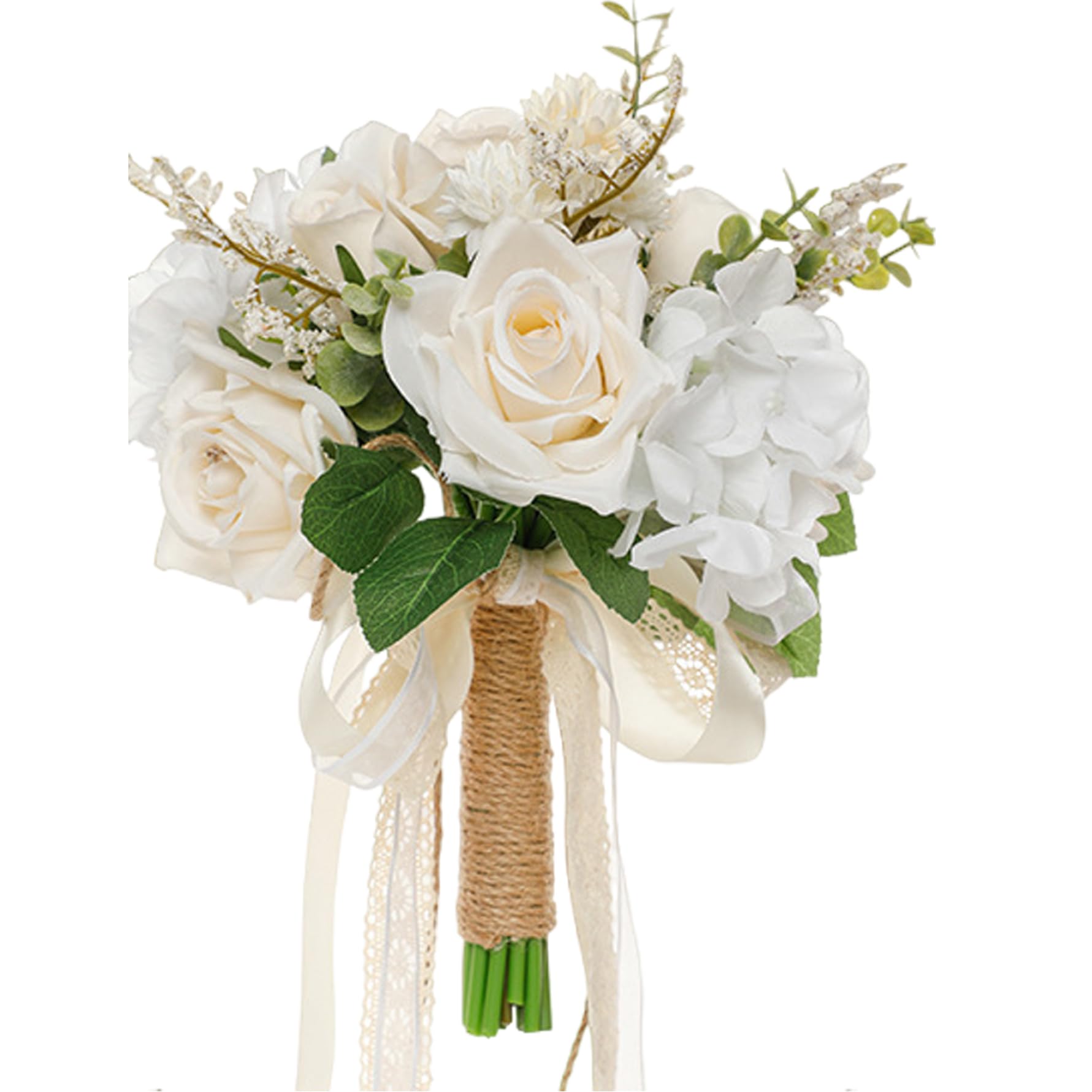 Bouquet de mariée éternel avec fleurs artificielles en soie pour un mariage romantique