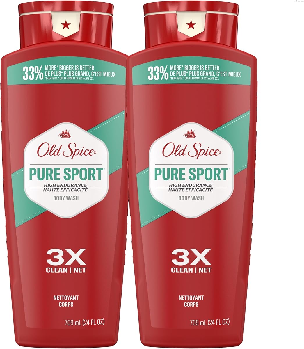 Refreshing Body Wash for Men, High Endurance, 3X Defense, 24/7 Shower Fresh with Long Lasting Scent, Pure Sport Scent, 24 oz (Pack of 2)