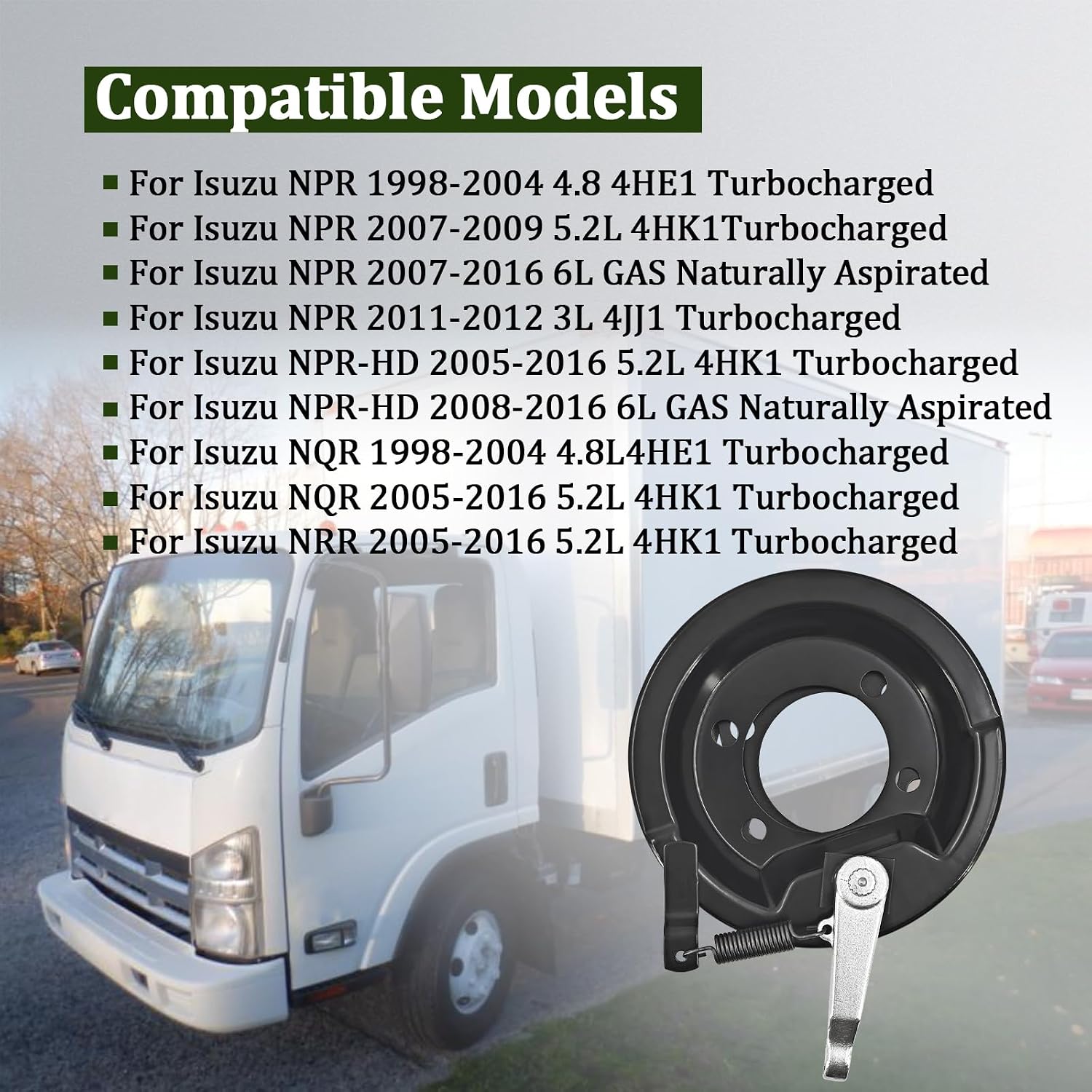 8-98034-305-0 Brake Assembly Center Parking Compatible with Isuzu NRR NQR NPR 4HK1 5.2L 4HE1 4.8L 1998-2016 Replace 8980343050