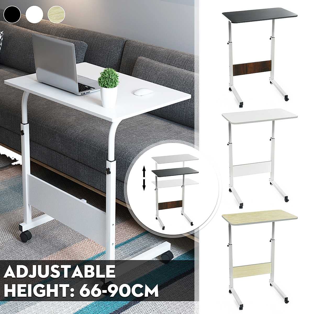 Office Table Laptop Table Stand Adjustable Folding Ergonomic Design Stand Bedroom Dormitory Computer Desk 4 Wheels Standing Desk — view 4