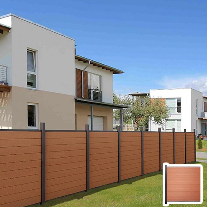 LZMZMQ WPC Sichtschutzzaun 0,9 1,2 1,5 1,8 M Abstandshalter Und Paneele