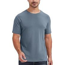 netdraw Men's Ultra-Soft Viscose Bamboo Cotton Tall T-Shirt, Crew Neck Short Sleeve Casual Lounge Dressy Undershirt Tee