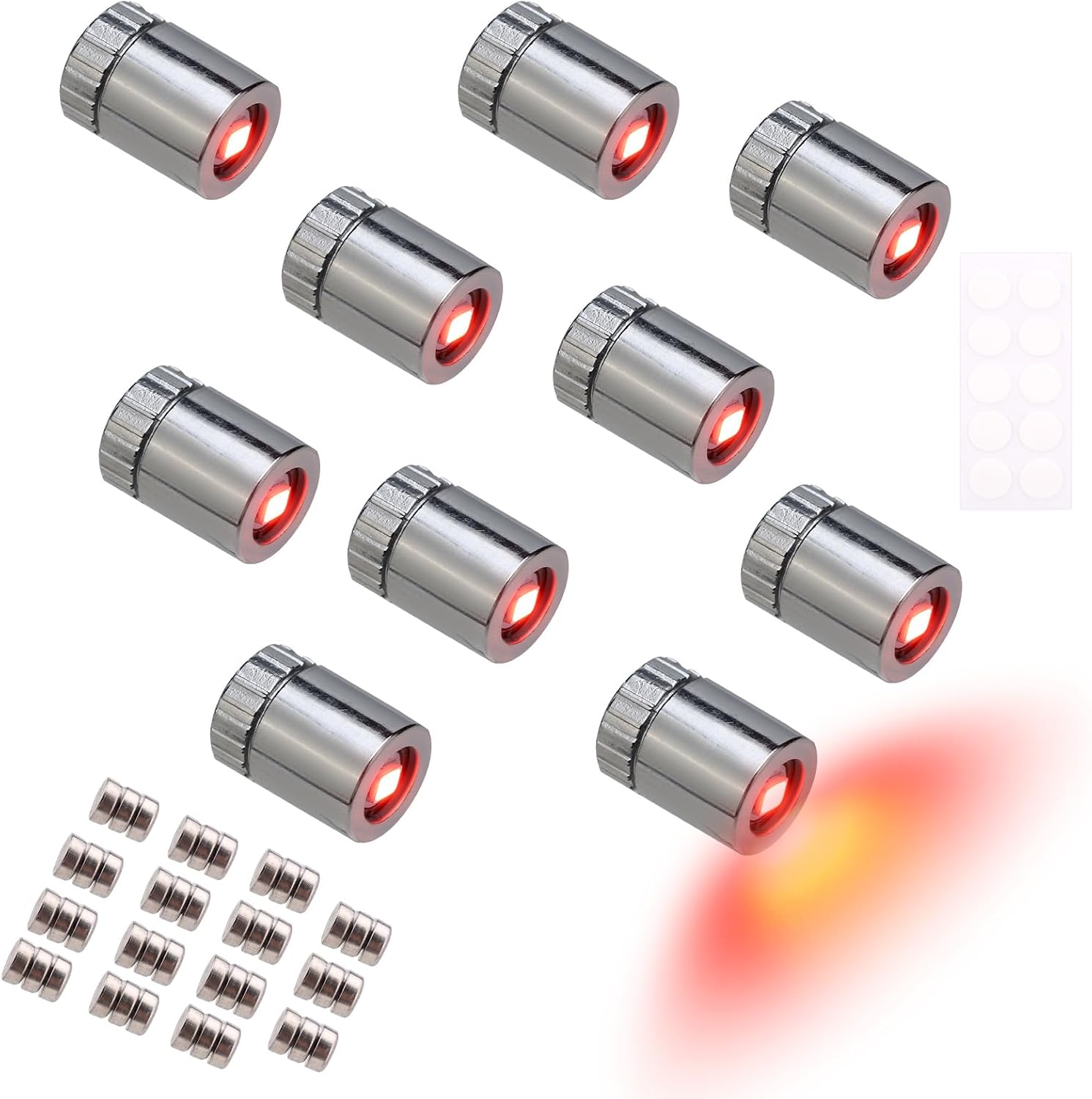 10pcs LED Mini Lights with 45pcs Batteries, Plastic Small Electric Lights