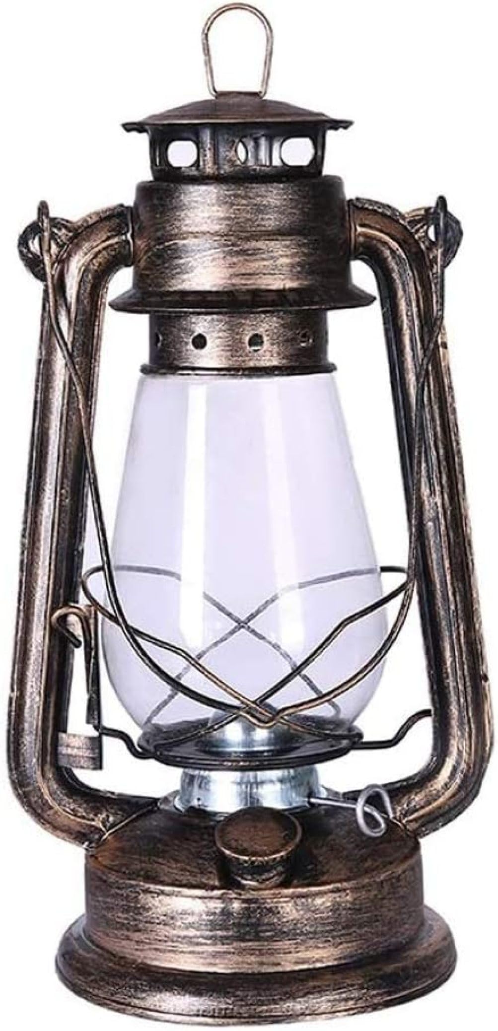 Lot De 3 Lampes à Pétrole Vintage En Verre - Hauteur 11.5cm - Éclairage D'ambiance Et D'urgence - Pour Décoration Intérieure