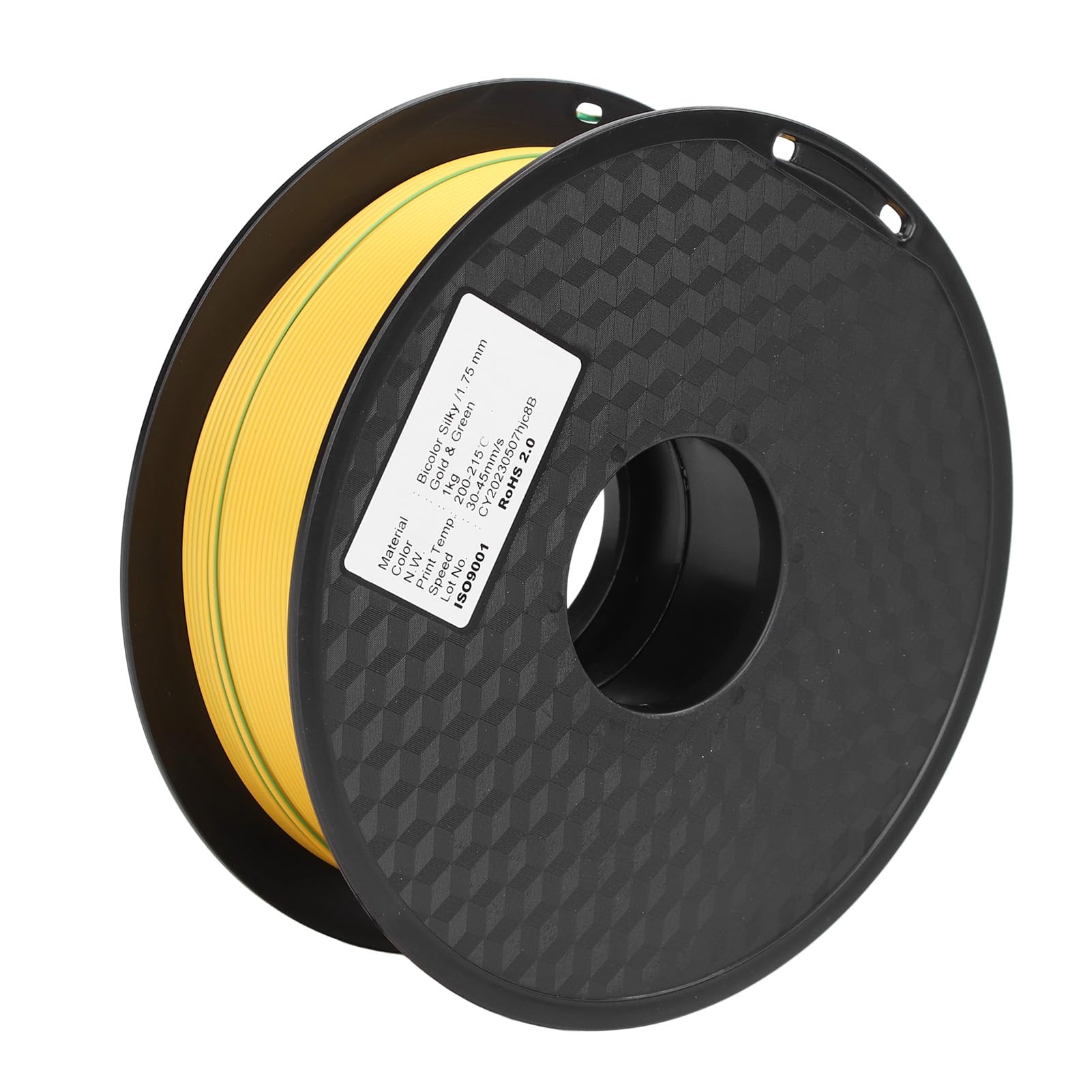 Filamento PLA de Impresora 3D de Doble Color Similar a la Seda para una Impresión Estable, Filamento Verde Dorado de 1,75 Mm, Material Ecológico, para una Increíble Experiencia de Impresión 3D