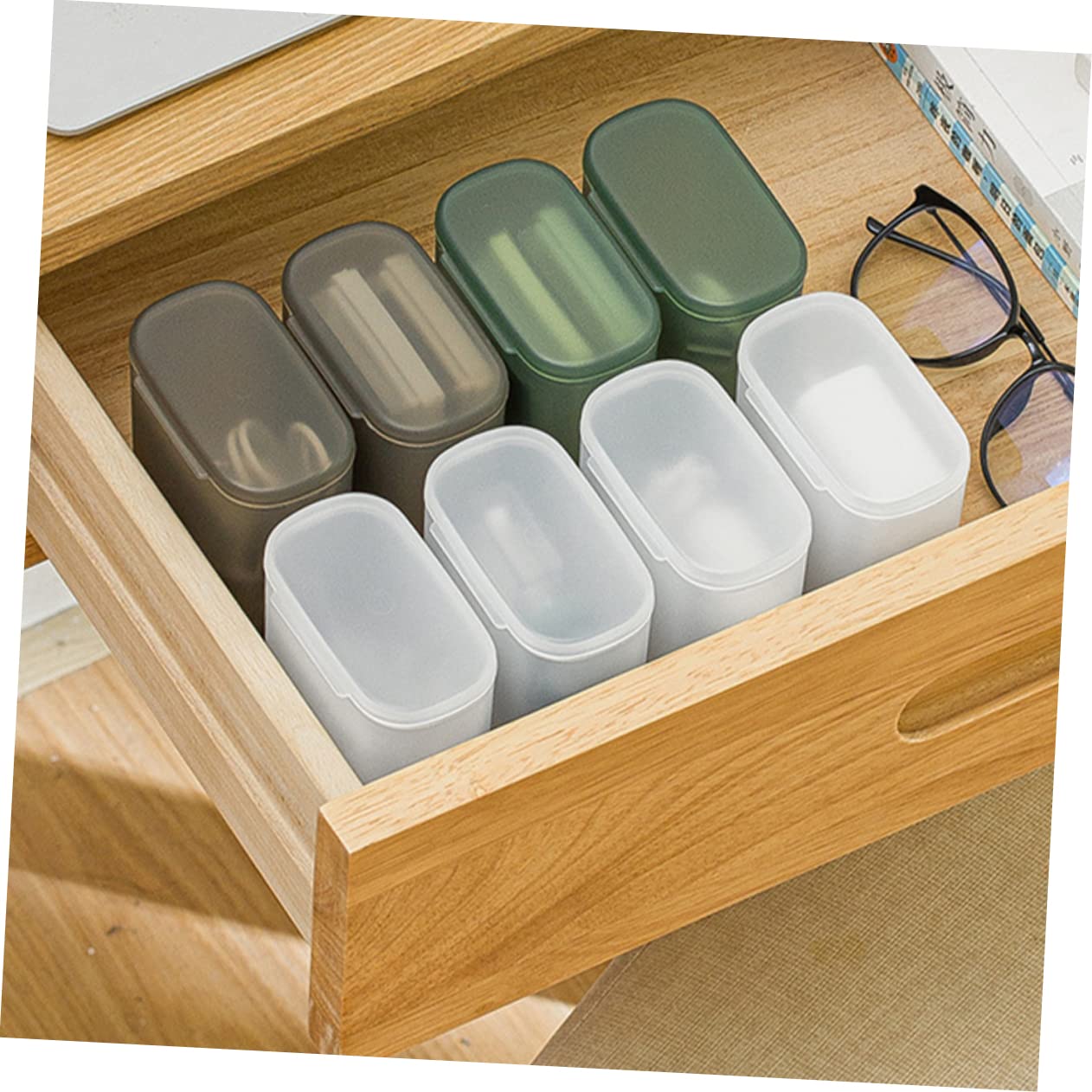 Boîte de Rangement Plastique avec Couvercle 3pcs PP Transparente