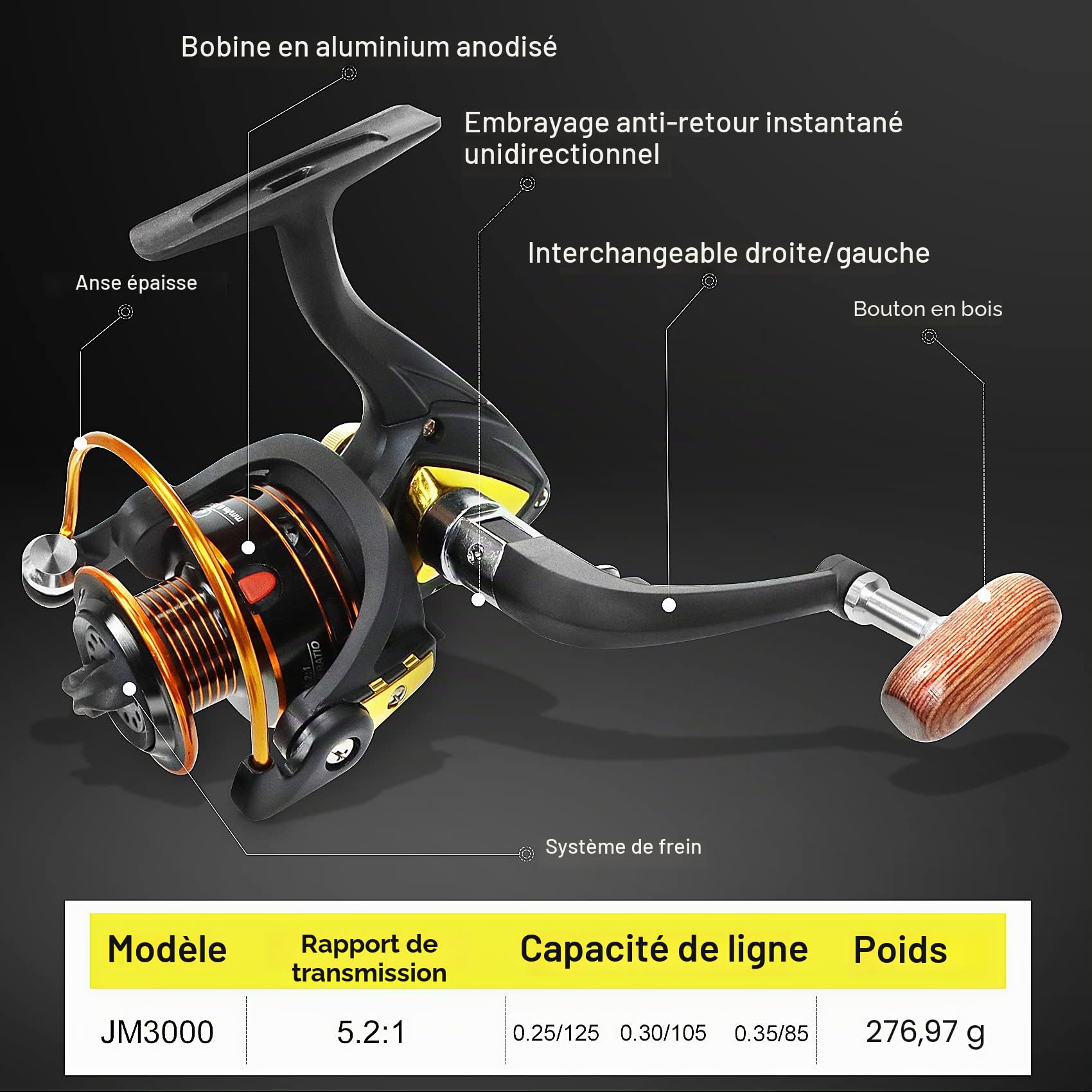 Kit de pêche 109 pièces, Canne à pêche télescopique en Fibre de Carbone, avec Moulinet et Sac