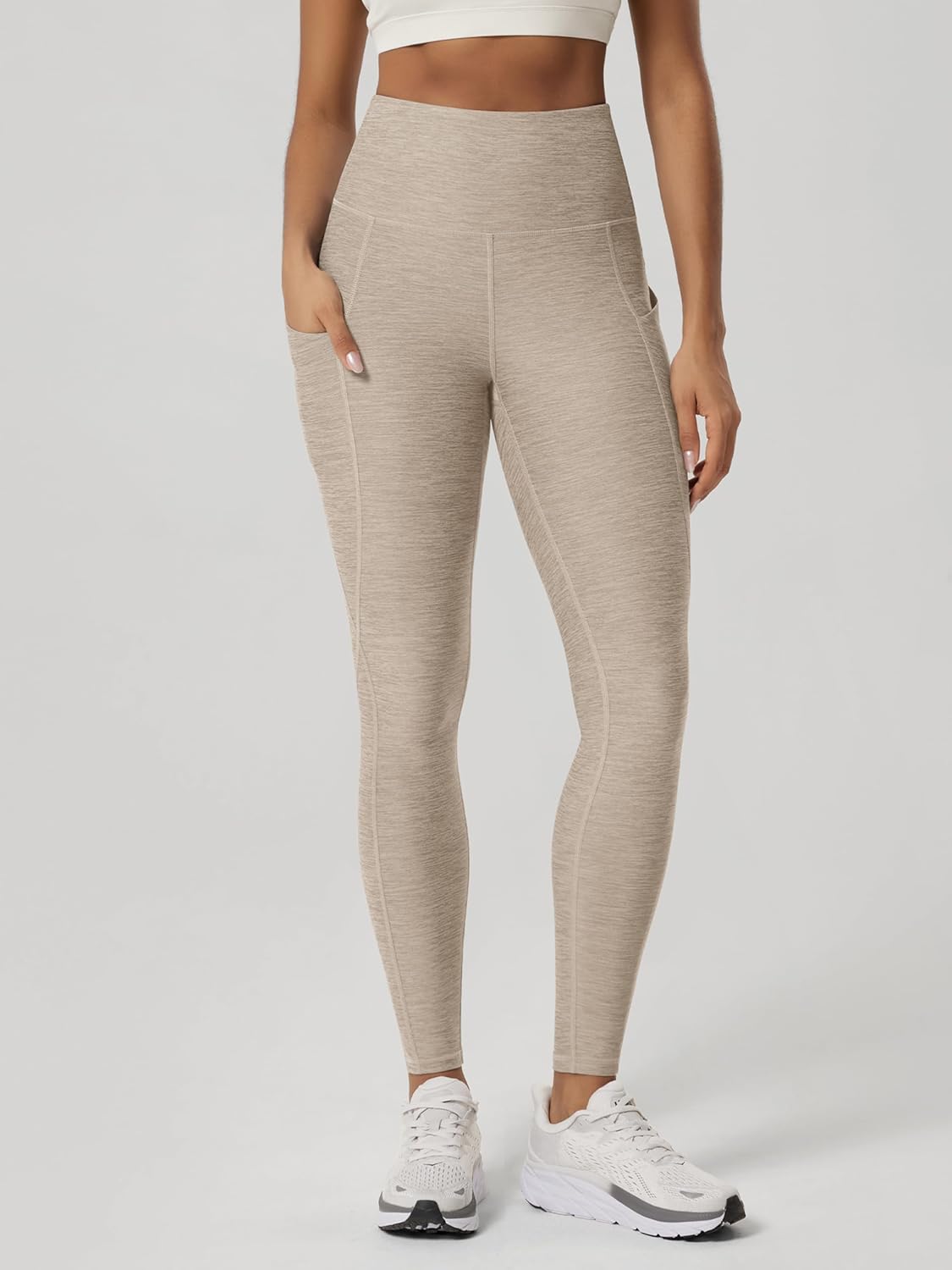 ODODOS Women's High Waisted Yoga Leggings with Pockets - Ultra Soft odSTRATUM Tech Performance Workout Running Yoga Pants - Image 2