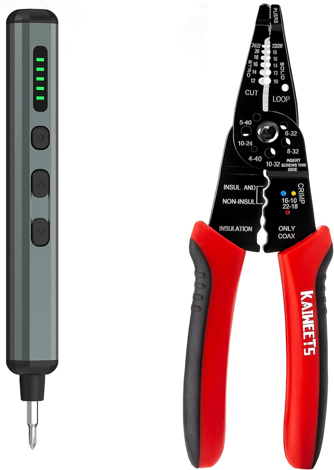 KAIWEETS Wire Stripper 1022 AWG and KAIWEETS 70in1 Mini Electric