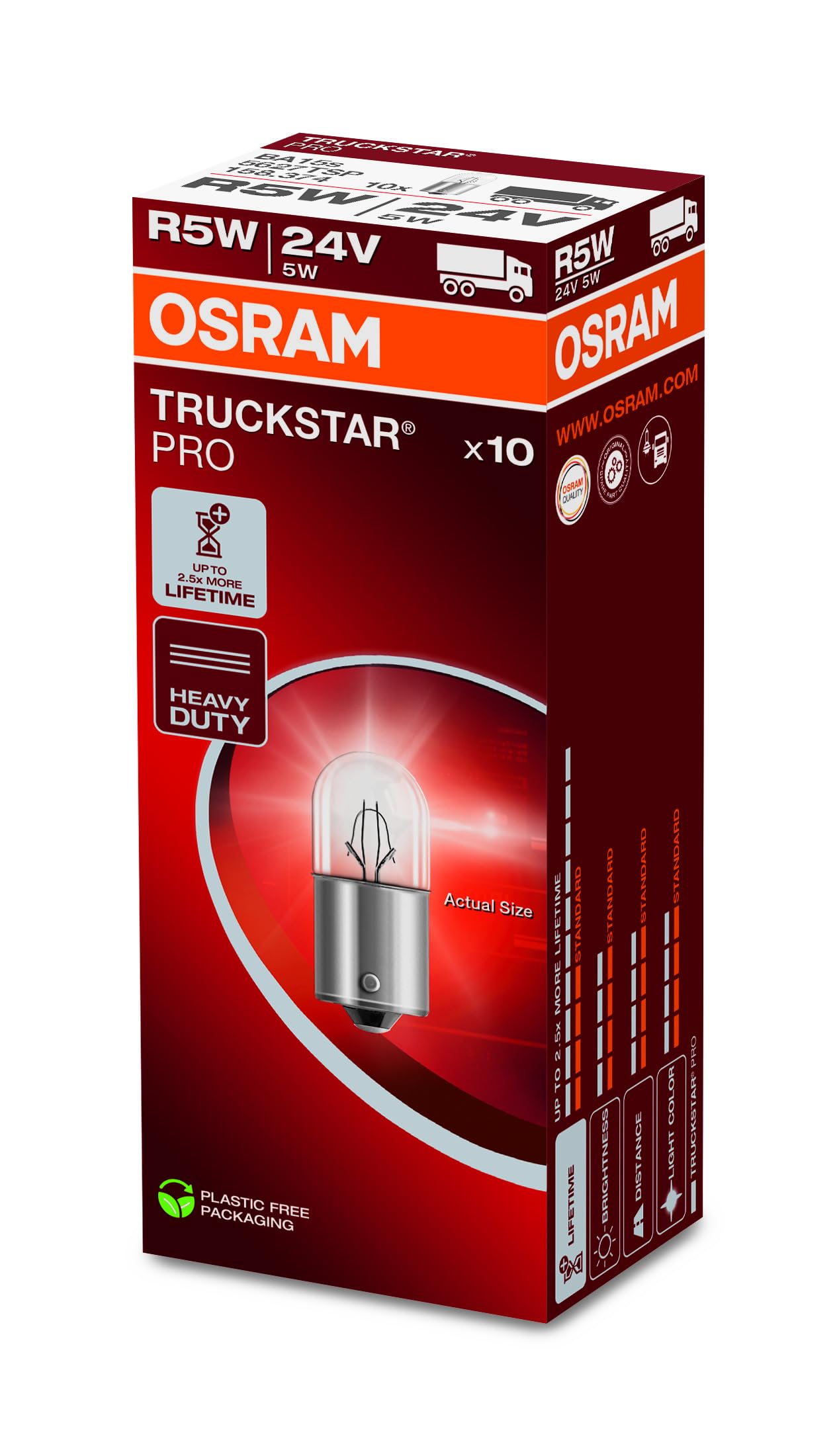 OSRAM 5627TSP Truckstar Indicator bulb R5W 5W 24V Vehicle Lighting