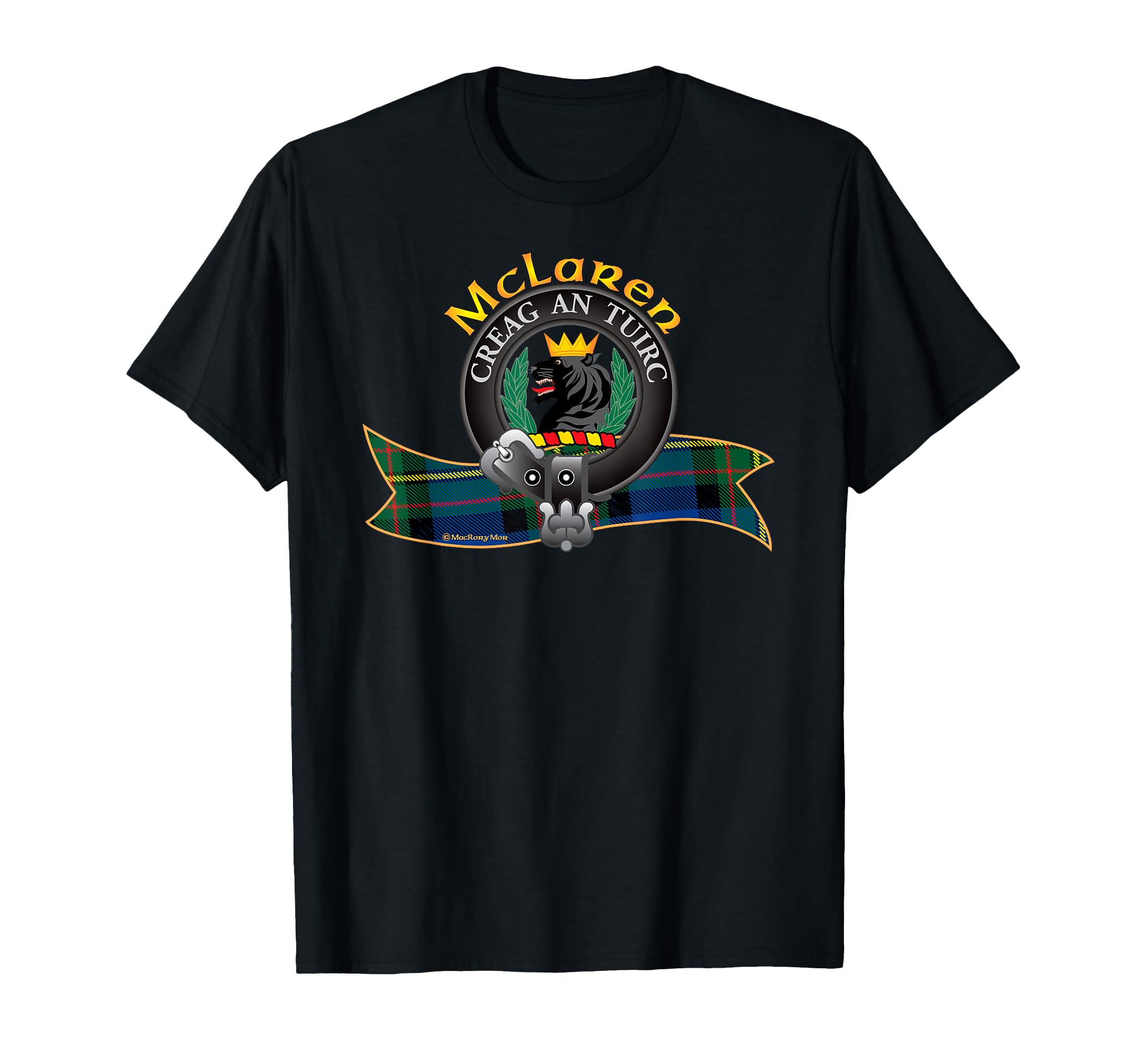 McLachlan Hunting Modern Tartan Crest T-shirt - I'm not yelling style