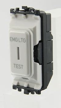 MK Electric Grid Plus 20 Amp 2 Way SP Secret Key White Switch Module with EMG LTG Test Mark
