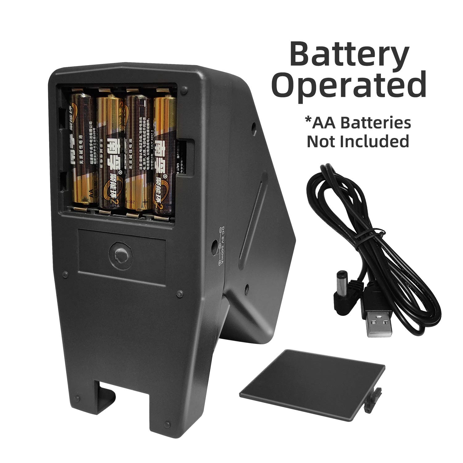 Visualizzatore di diapositive per striscia di pellicola da 35 mm, da tavolo, portatile, illuminato a LED, per negativi positivi, ingrandimento 3x, funzionamento a batteria (cavo di alimentazione USB