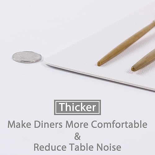 Miniatura 8 de Manteles individuales lavables de cuero, impermeables, resistentes al calor, fáciles de limpiar, para mesa de comedor, juego de mesa de cocina (6,