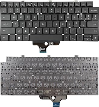 Replacement Keyboard for Dell Latitude 13 7300 7320 E7320 5320 Gray Frameless No Track Point Backlight