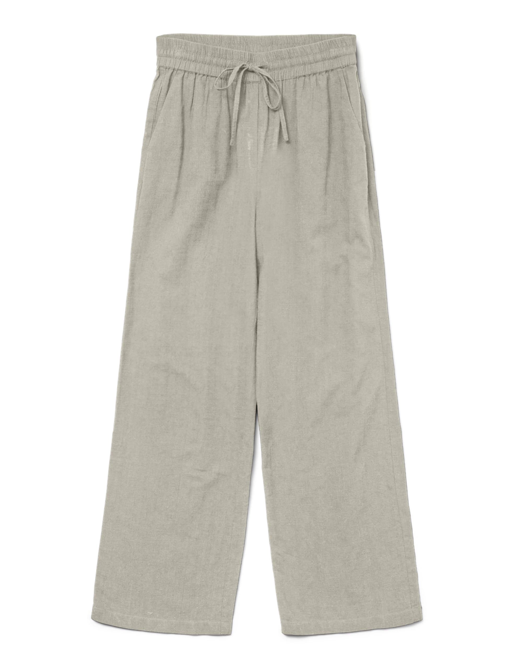 VERO MODA Women's Vmcaia Mw Wide Pant WVN Noos, Silver Lining, XL