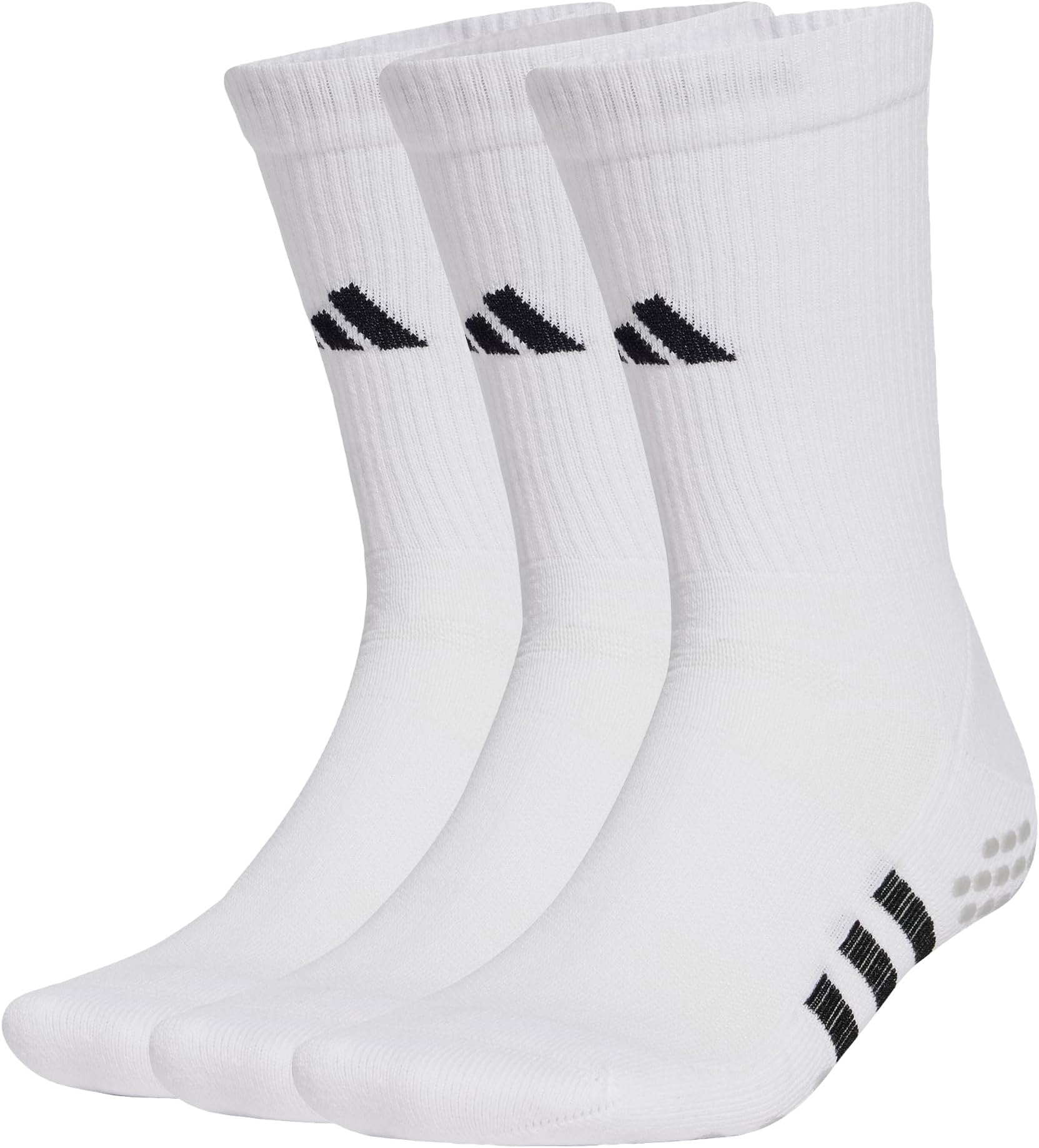 adidas Unisex Performance Cushioned Crew Grip Socks 3-pairs Pack Socks