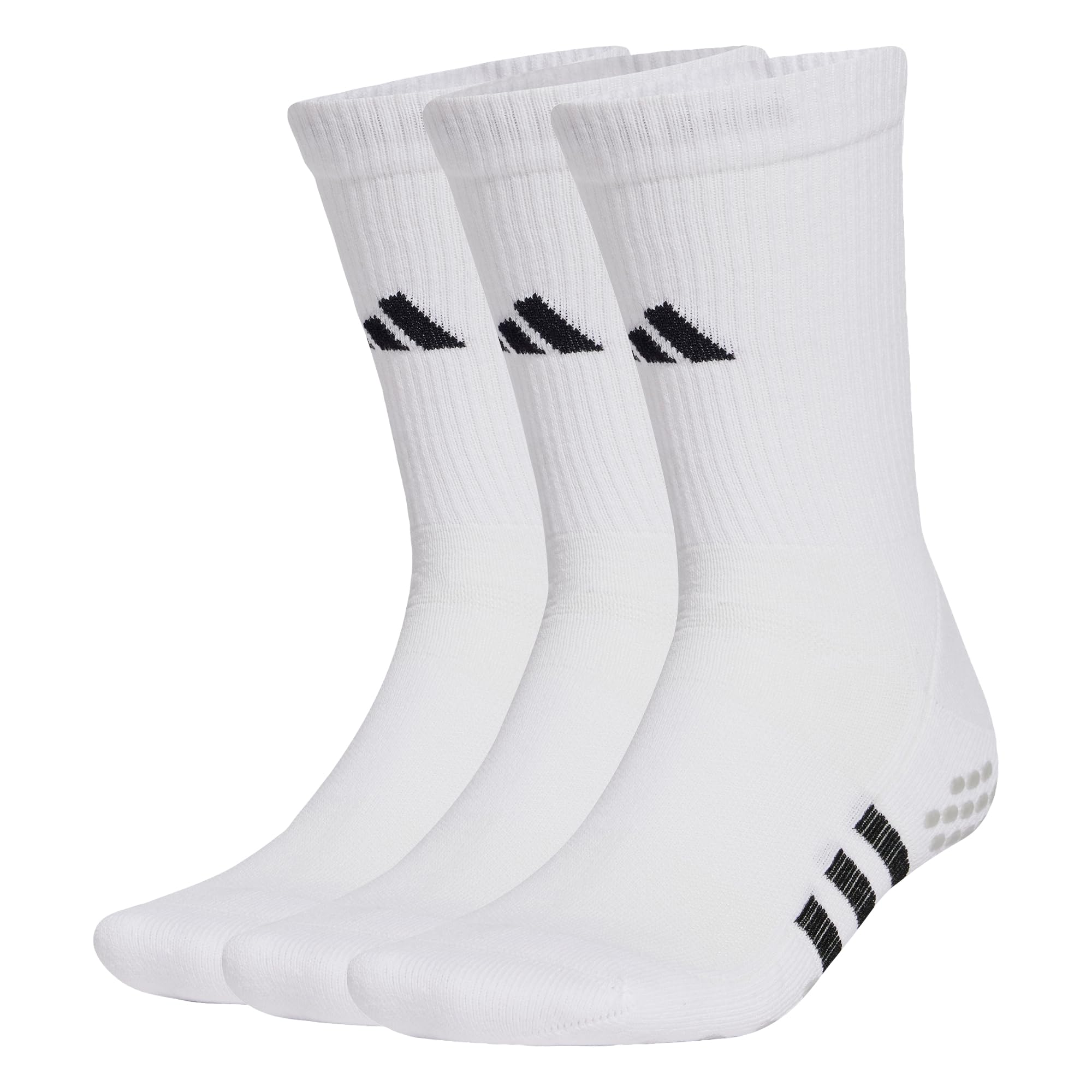 adidas Unisex Performance Cushioned Crew Grip Socks 3-pairs Pack Socks