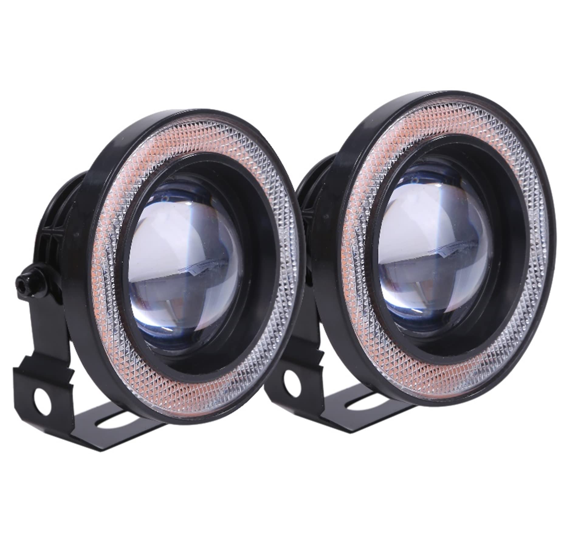 Amazon | LED フォグランプ ピンク 2.5 汎用 イカリング 付き