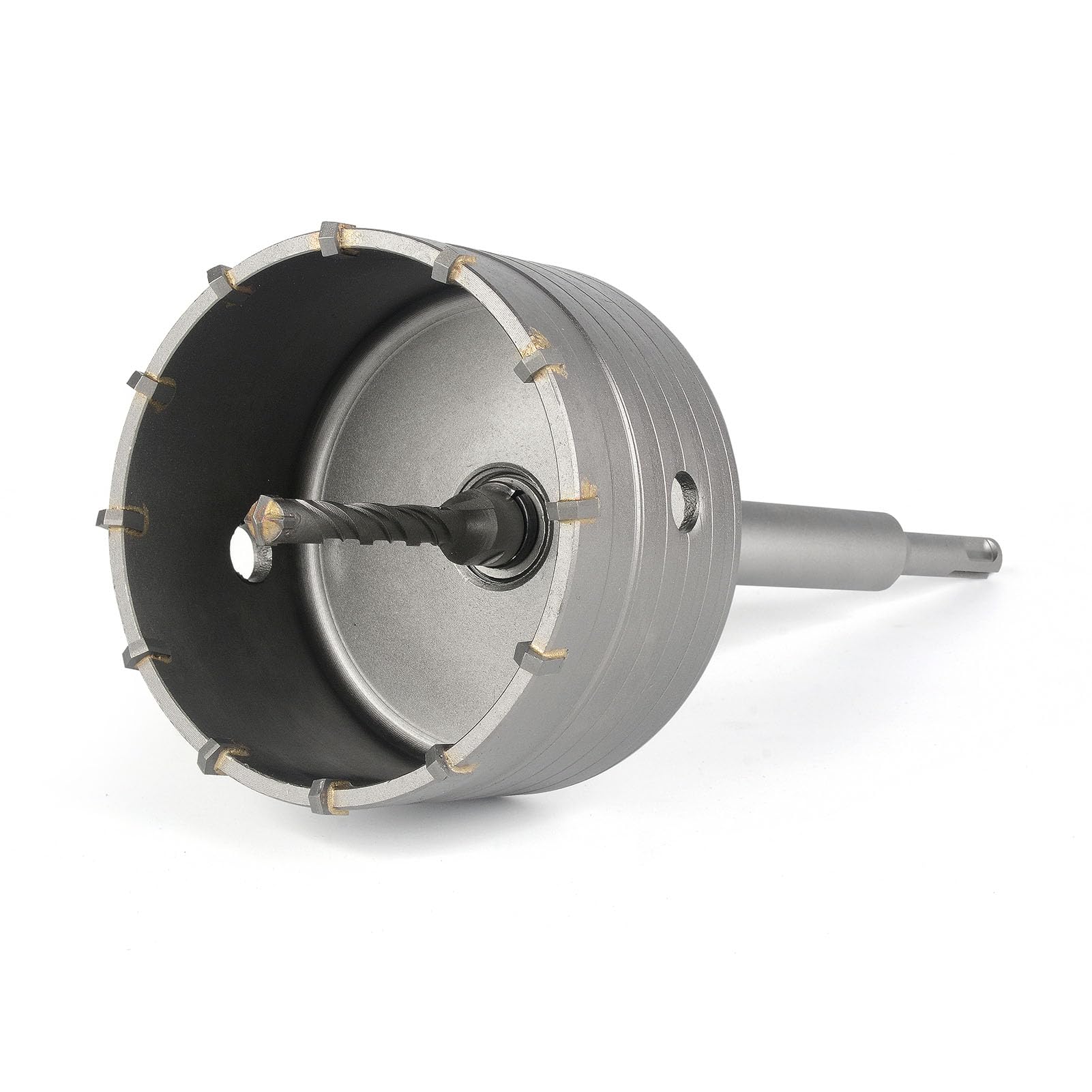 BINOTA Concrete Hole Saw 100 mm, Rotary Hammer Core Bit Hole Saw, with SDS Plus Shank 220 mm, for Concrete Cement Brick Wall Stone Masonry — image 1