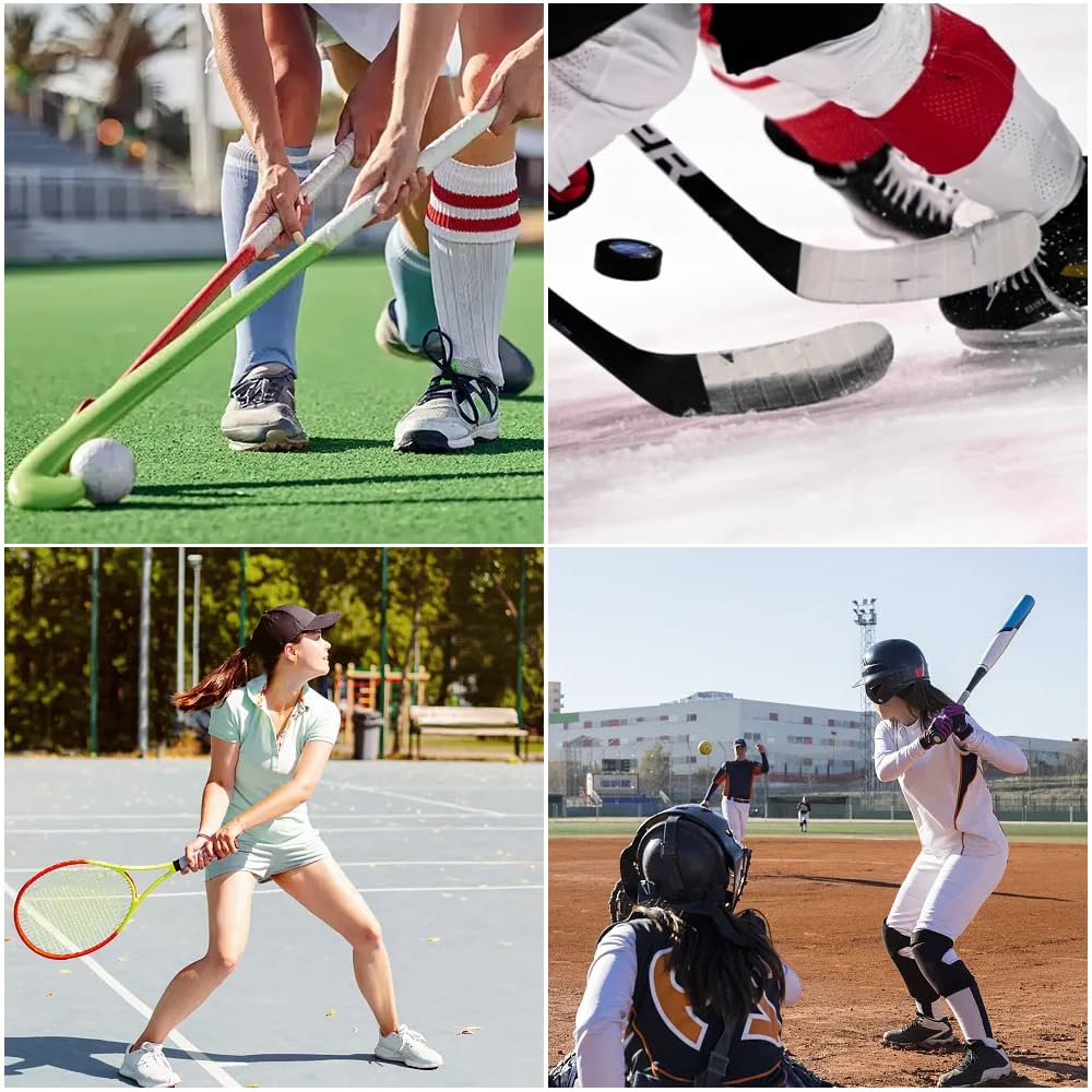 25 m x 25 mm Ruban de Tissu de Hockey, Antidérapant Tape Hockey, Autocollant Bande Raquette Badminton, Imperméable Grip Tape pour Clubs de Golf, Raquettes de Tennis, Ruban Adhésif pour le Hockey