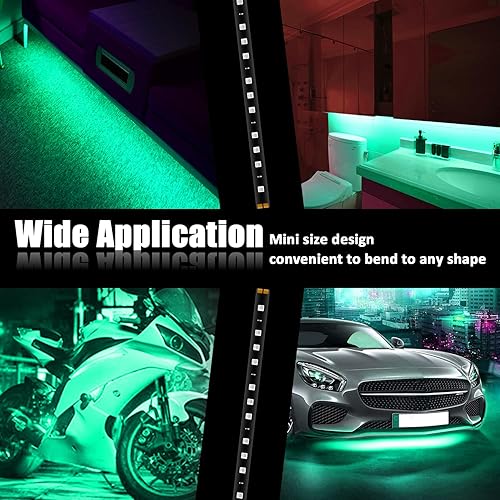 Miniatura 6 de 8 tiras flexibles XT AUTO con 15 luces LED en un largo de 12" y voltaje de 12V. Producto impermeable, apto para el interior y exterior del auto o