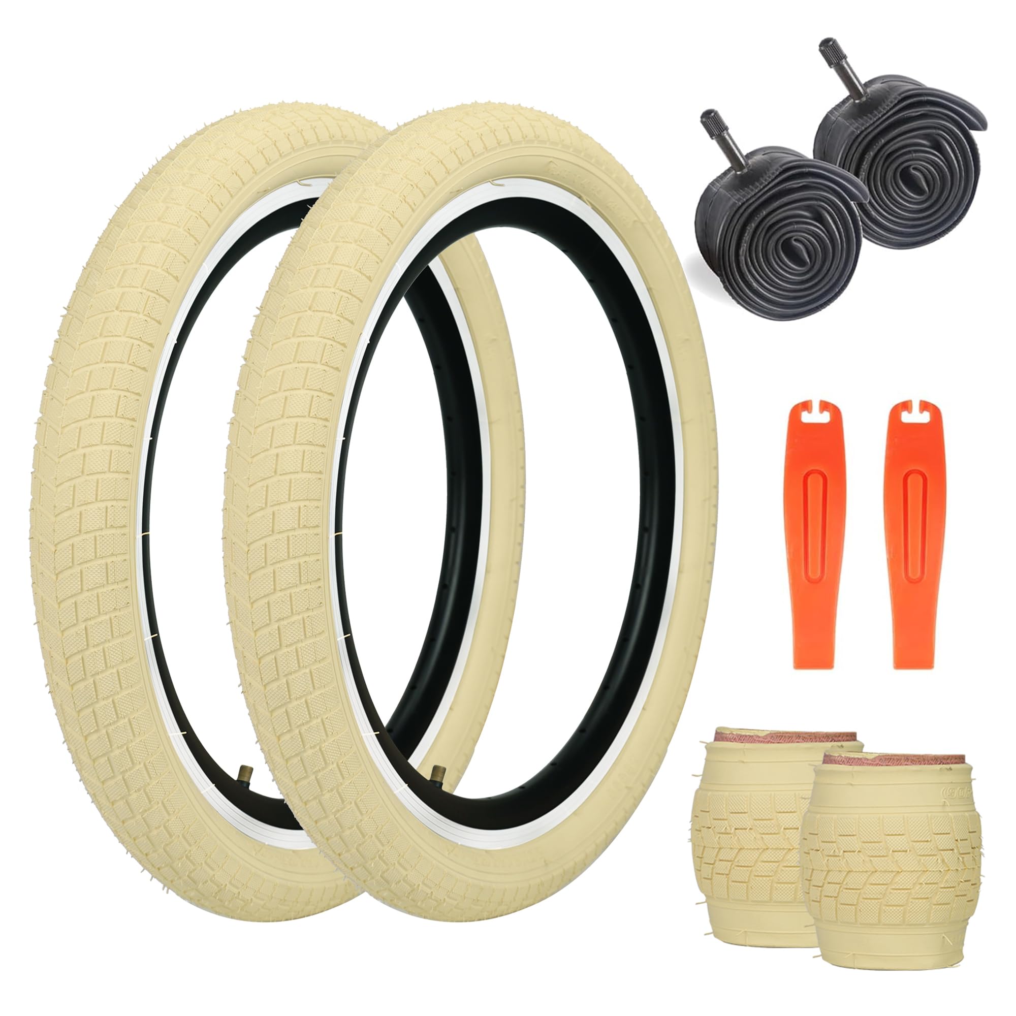 ZUKKA 2 stuks opvouwbare 16/20 inch fietsbanden 16/20 x 2.125 Kids Bike ZUKKA 2 stuks opvouwbare 16/20 inch fietsbanden 16/20 x 2.125 Kids Bike