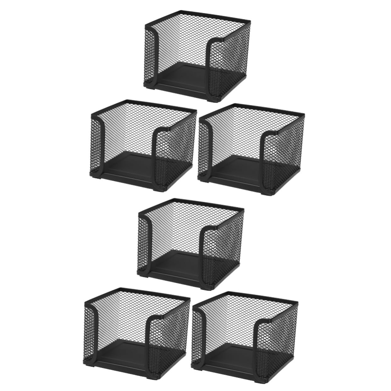 NUOBESTY 6stücke -mesh Zettelboxen Für Schreibtisch Multifunktionale Memo-Halterung Und Stifteorganizer Zur Aufbewahrung Von Notizen Und Büromaterialien