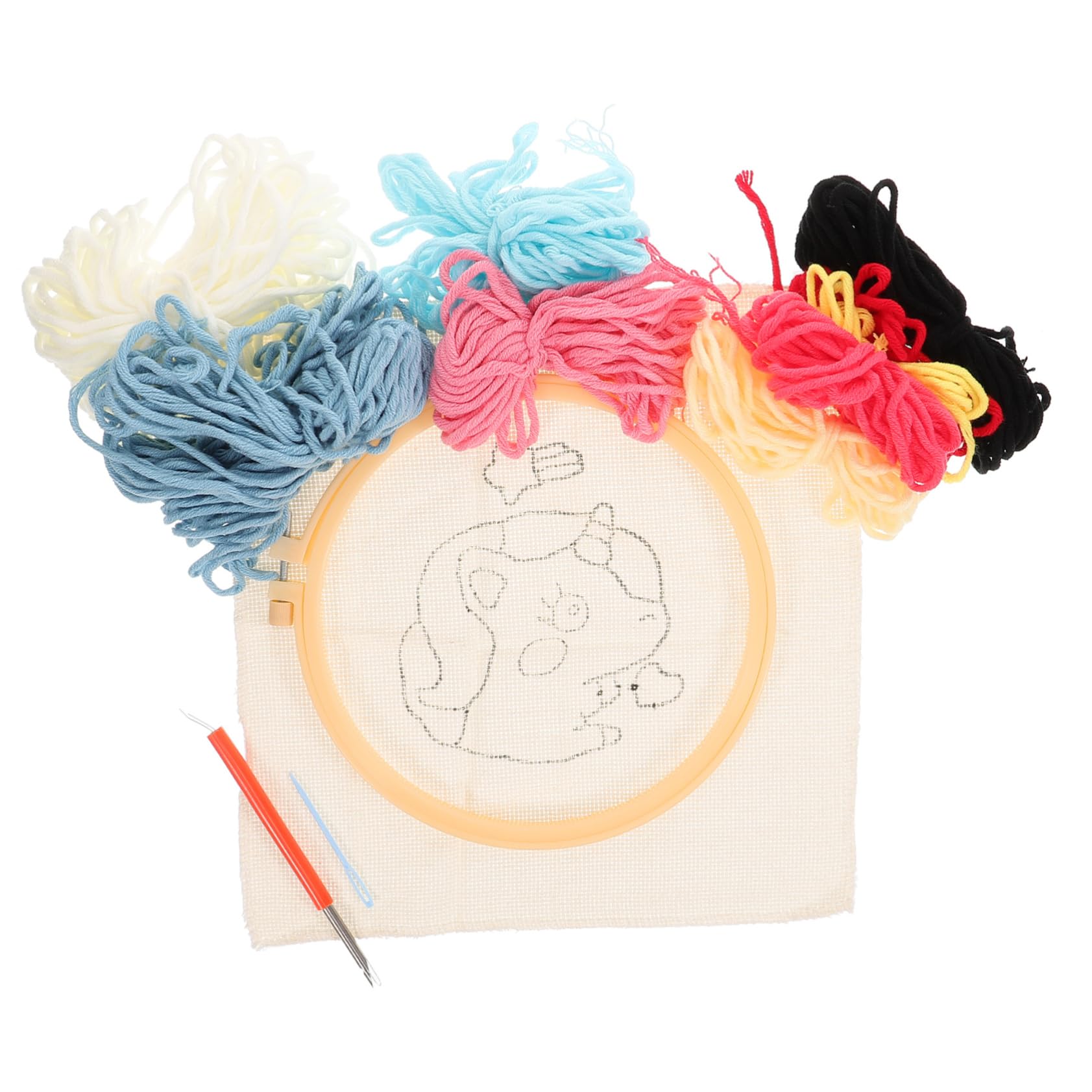 STOBOK 2 Juegos bordado de bricolaje embroidery kit bordado kit de bordado de punto de cruz kits de bordado para adultos estampados kits de ganchillo kit de ganchillo kit de costura Metal
