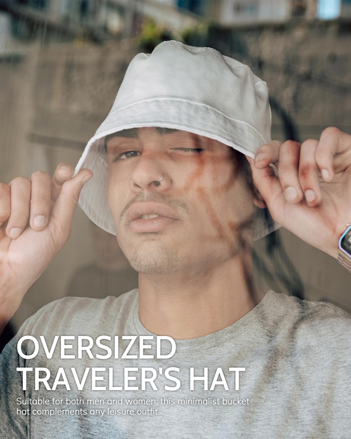 Feng Shui， Chapeaux de Soleil Seau L/XL/XX-Large, Grands Chapeaux de pêche réversibles, Chapeau de pêcheur Double Face avec Protection UV pour Le Golf et la randonnée en Plein air