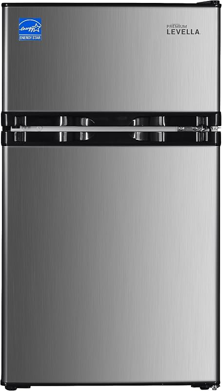 PremiumLevella PRF316300HS 3.1 cu ft Top Freezer Mini Fridge in Silver — 1 of 5
