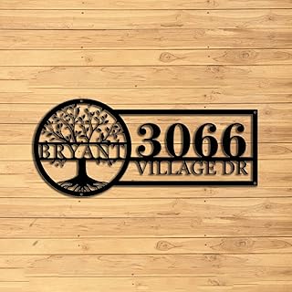 Metal Address Plaque for House, Address Sign, House Number Plaque, Metal Address Numbers, Address Plaque, Front Porch Decor, Metal Signs